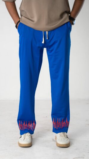 Semi Baggy trouser(premium blue with Bottom design)