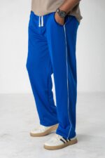 Semi Baggy trouser(premium Blue-plain)