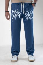 Semi Baggy trousers(premium Blue-Customized)