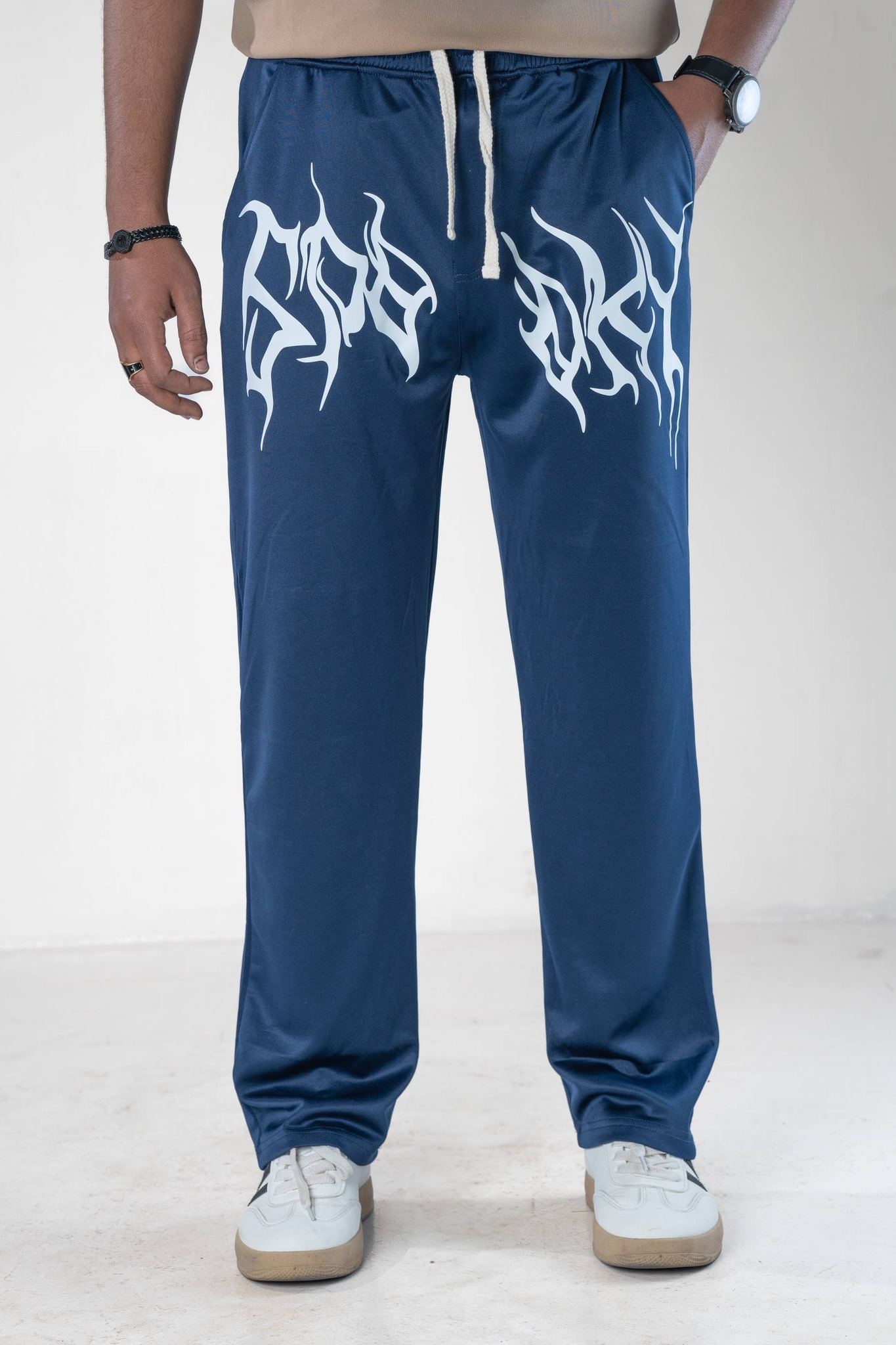 Semi Baggy trousers(premium Blue-Customized)